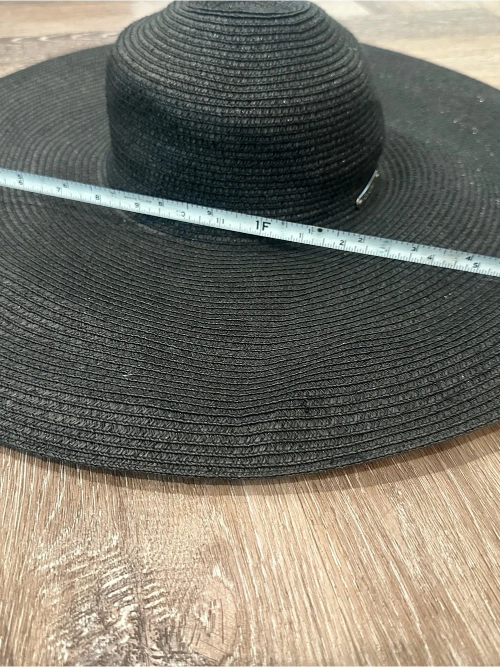Lauren Ralph Lauren Black Wide-Brim Straw Sun Hat
